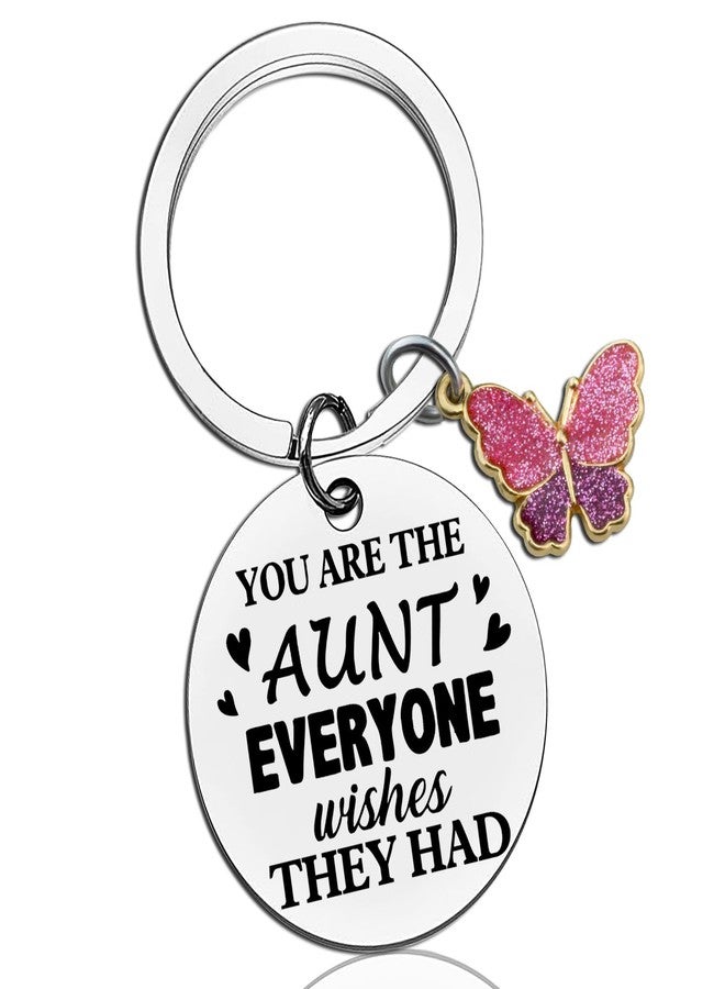 AOBIURV Aunt Gifts Cute Keychain For Aunt Best Auntie Ever Gifts Aunts Presents From Niece Nephew Mothers Day Christmas Birthday GIft For Aunts GIfts Keyring - Image 1